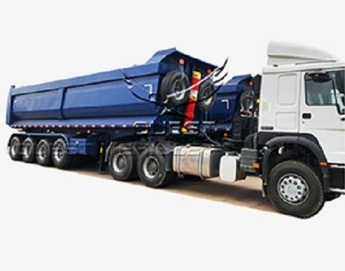 Wosheng Customized 3 Axle Tri-Axle Rear Dump Semi Trailer with Max Payload 40000 kg