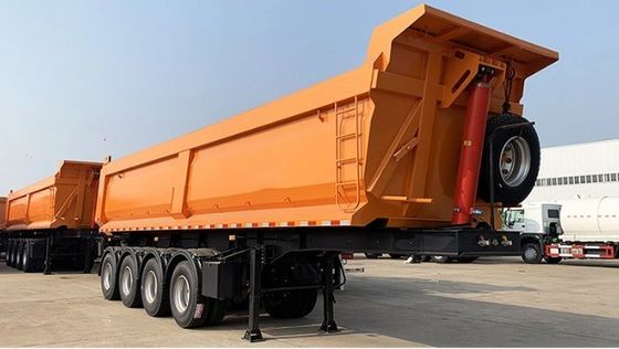 Wosheng Customized 3 Axle Tri-Axle Rear Dump Semi Trailer with Max Payload 40000 kg