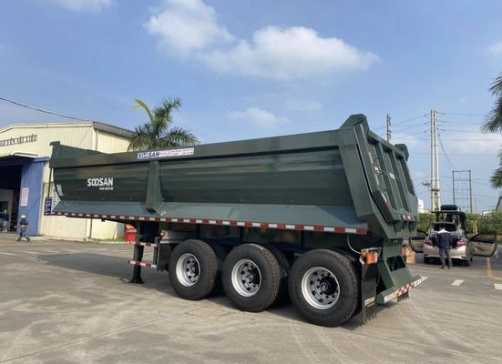 Wosheng Customized 3 Axle Tri-Axle Rear Dump Semi Trailer with Max Payload 40000 kg