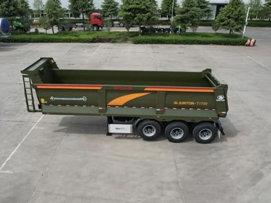 Wosheng Customized 3 Axle Tri-Axle Rear Dump Semi Trailer with Max Payload 40000 kg