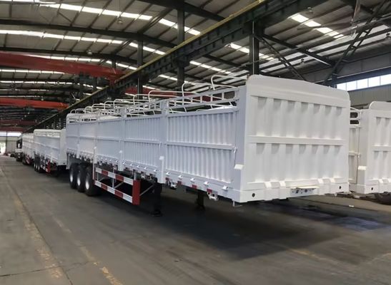 Max Payload of 30000 kg Steel Fence Dropside Side Wall Semi Trailer for Bulk Transport