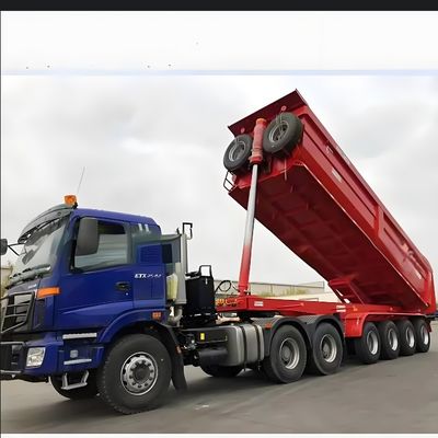 Wosheng 30-80 Tons Rear Dump Semi Trailer with Max Payload 30000 kg and U Type Design
