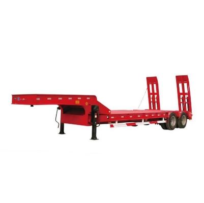 Customized Color 3 Axle Low Loader Trailer Heavy Duty Gooseneck Lowbed Semi-Trailer