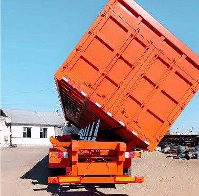 Semi-Trailer Side Rollover Dump Tipper for Truck Trailer Stone Steel Sands Transportation