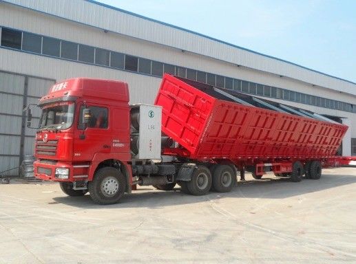 30-100tons Max Payload Steel Hydraulic Dump Tipper Semi Trailer for Grain Transport
