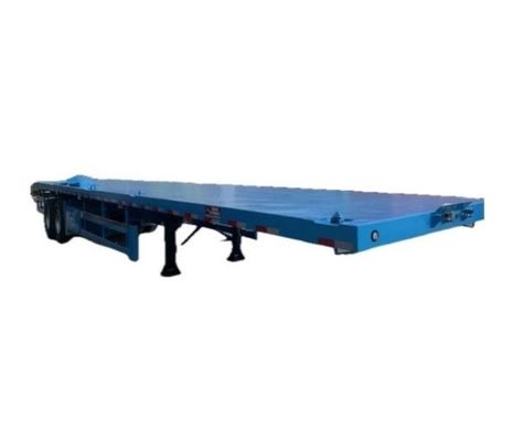 Wosheng Semi-Trailer 2/3 Axles Flatbed Container Truck Trailer with 12.00R22.5 Tires