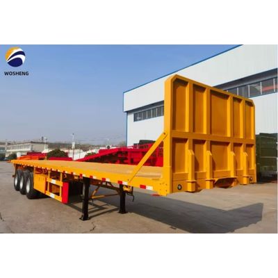 Shipping Container Flat Bed Semi Trailer with 12 sets Twist Lock and 0tons Max Payload