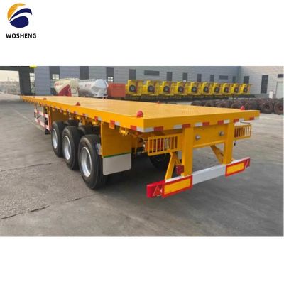 Shipping Container Flat Bed Semi Trailer with 12 sets Twist Lock and 0tons Max Payload