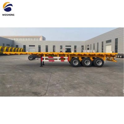 Shipping Container Flat Bed Semi Trailer with 12 sets Twist Lock and 0tons Max Payload