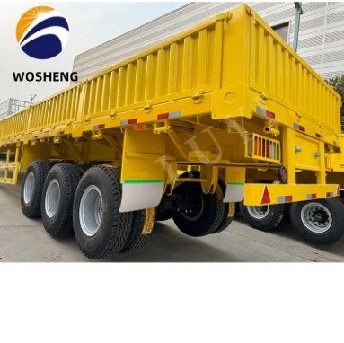 3 Axle Side Plate Trailer with 600mm 800mm 1200mm Heightening Side Wall