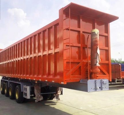 60tons Rear Dump Trailer U Shape Tipper Semi Trailer with Mechanical or Air Suspension