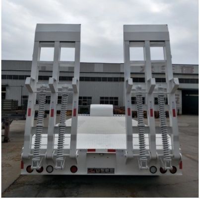 Customized 12R22.5 Tires 3/4 Axle Low Bed Semi Trailer for Heavy Duty Transfer Equipment