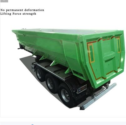 Truck Trailer with Hydraulic Cylinder 3 or 4 Axles U Shape Rear Dump Semi-Trailer