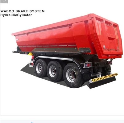 Truck Trailer with Hydraulic Cylinder 3 or 4 Axles U Shape Rear Dump Semi-Trailer