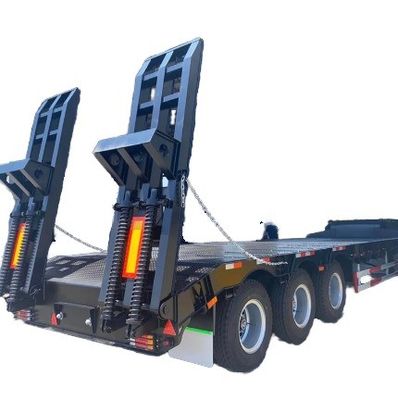 Multi 3/4 Axles 60 80 100 Tons Lowboy Lowbed Semi Trailer for Truck and Competitive