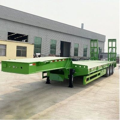 Multi 3/4 Axles 60 80 100 Tons Lowboy Lowbed Semi Trailer for Truck and Competitive