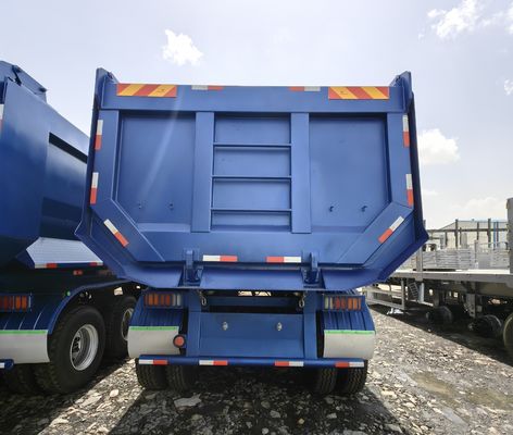 3 Axle Tare Weight 8.5 Tons 30cbm 40-50 Tons Rear Dump Semi Trailer for Construction