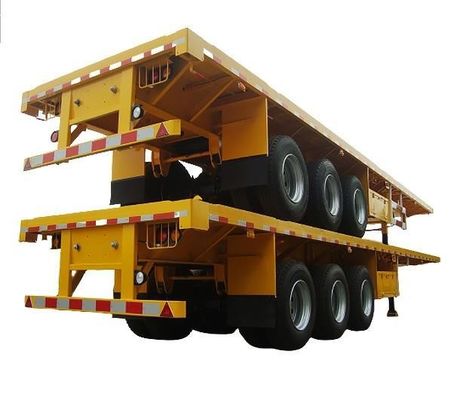 12 Twist Lock Platform Container Flatbed Semi Trailer for Truck Tare Weight 7.0 Ton