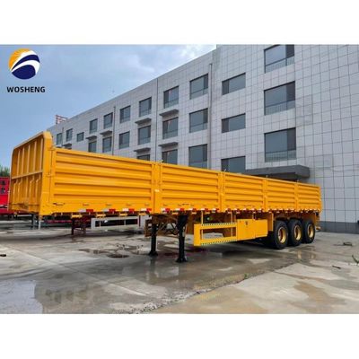 3 Axles 40 Tons Fence Type Cargo Flat Lorry Truck Trailer Side Wall Semi Trailer