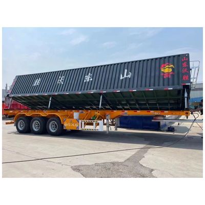 Hot Market Semi Trailers 3 Axle 30-100 Ton Tipper Side Trailer with Hydraulic System