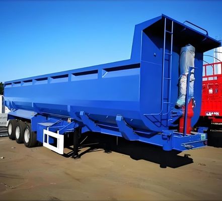 30cbm Rear Dump Semi Trailer for Construction Custom Color 3 Axle Tare Weight 8.5 Tons