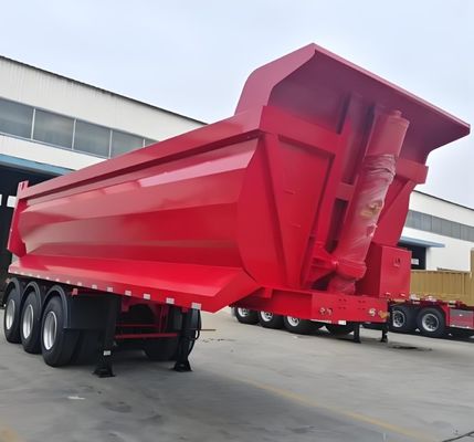 30cbm Rear Dump Semi Trailer for Construction Custom Color 3 Axle Tare Weight 8.5 Tons