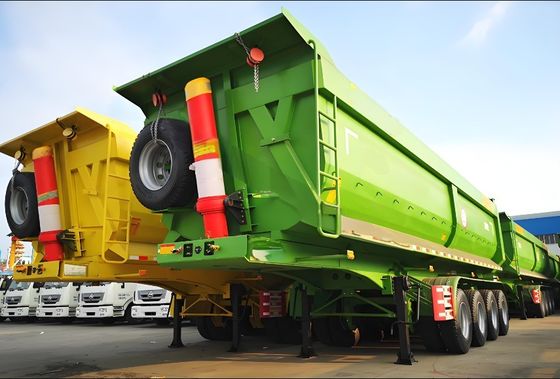 30cbm Rear Dump Semi Trailer for Construction Custom Color 3 Axle Tare Weight 8.5 Tons