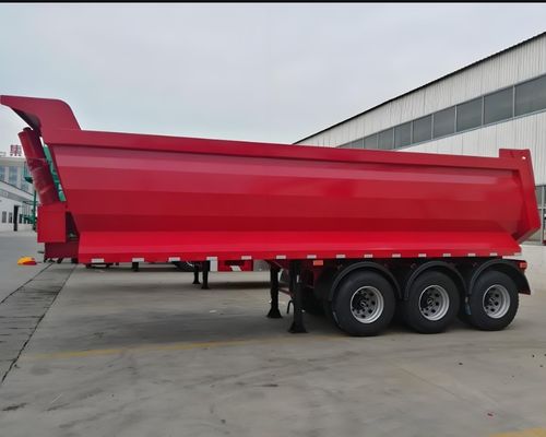 30cbm Rear Dump Semi Trailer for Construction Custom Color 3 Axle Tare Weight 8.5 Tons