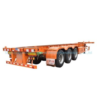 3 Axle Container Chassis Skeleton Semi Truck Trailer with JOST 3.5&quot; 90mm King Pin