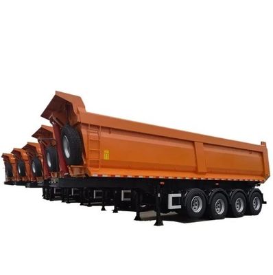 3 Axle U Shape Hydraulic End Rear Dump Semi Trailer Tipper Tipping Trailer 30-120 Tons