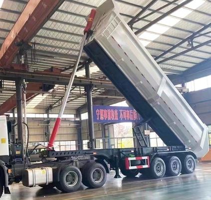 Steel Semi-Trailer End Rear Dump Trailer for Heavy Duty 45 CBM Tipper Trailer U Shape