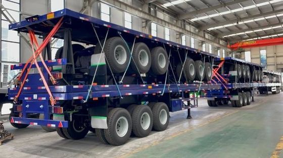 3 Axle 4 Axle 12.4m Flatbed Semi Trailer The Perfect Solution for Container Transport