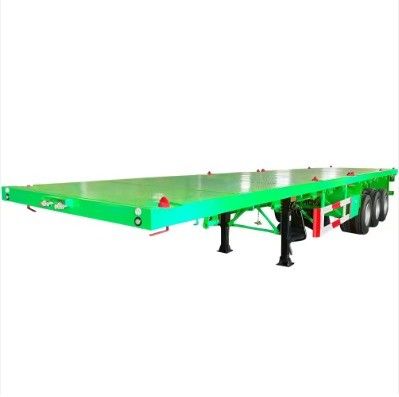 Tire Specs. Triangle 3 axle 50 tons flatbed size 12.4m container flatbed semi trailer