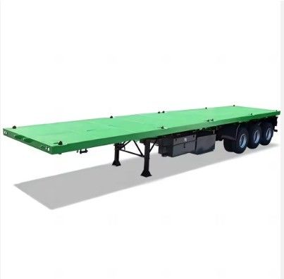 Tire Specs. Triangle 3 axle 50 tons flatbed size 12.4m container flatbed semi trailer