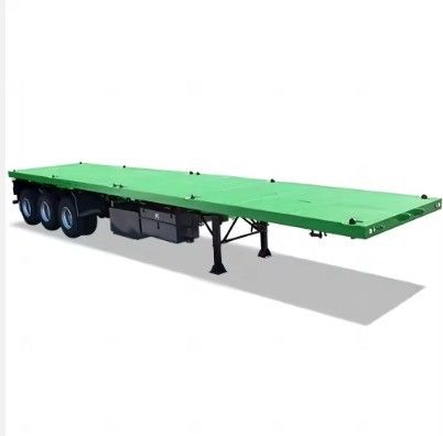 Tire Specs. Triangle 3 axle 50 tons flatbed size 12.4m container flatbed semi trailer