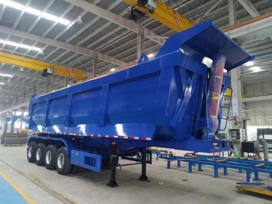 Truck Trailer Rear Tipping Truck Trailers 4 Axles Rear Dump Semi Trailer