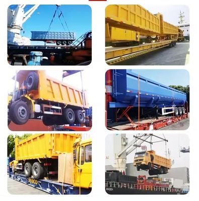 Truck Trailer Rear Tipping Truck Trailers 4 Axles Rear Dump Semi Trailer