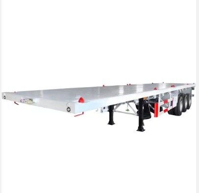 50 Tons Loading Capacity Flatbed Semi Trailer for 20ft and 40ft Container Logistics