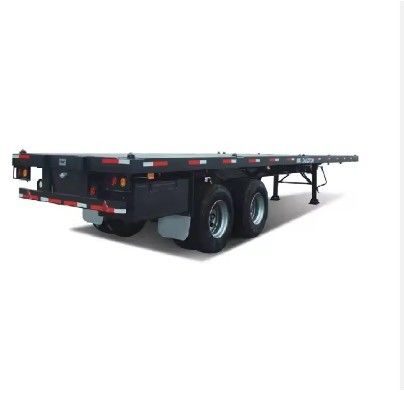 50 Tons Loading Capacity Flatbed Semi Trailer for 20ft and 40ft Container Logistics