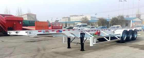 Wosheng 3 Axle 20FT 40FT Container Skeleton Semi Trailer for Container Transportation