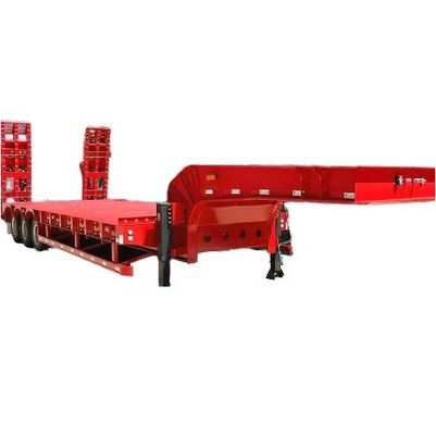 Truck Trailer 3/4 axle pcs heavy duty lowboy lowbed semi trailer for excavator transport