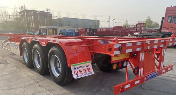 3-Axles Container Chassis Skeleton Trailer for Container Transport Customized Color