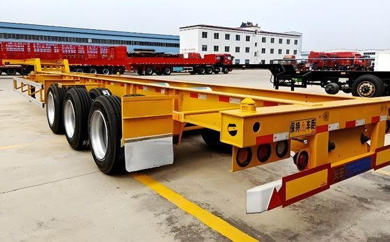 Truck Trailer and Affordable 3 Axles 4 Axle Skeleton Chassis Container Semi Trailer