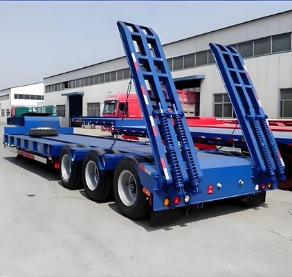 120 Ton Payload Low Bed Semi Trailer with 13000x3000x3300 Dimensions and 50 King Pin