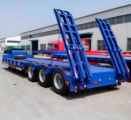 3/4 Axle Heavy Duty 60-120 Tons Lowbed Semi Trailer for Large Device Transportation