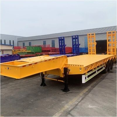 120 ton truck heavy duty max capacity lowboy lowbed semi-trailer with 12R22.5 tires