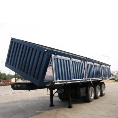 3 Axles Heavy Duty Steel Side Tipper Dump Semi Trailer for Cargo Transport Air Suspension