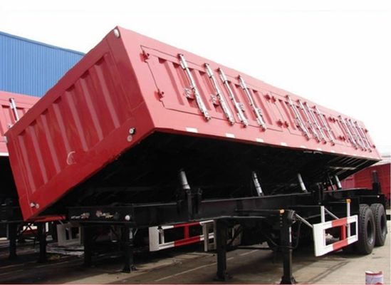 Semi-Trailer Direct 30-100 Tons Capacity Hydraulic Side Dump Tipper For Cargo Transport