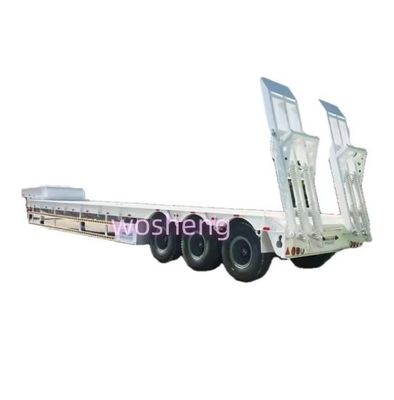 12 Wheels Low Bed Container Chassis Loader Semi Trailer with Q345B / T700 Steel Main Beam