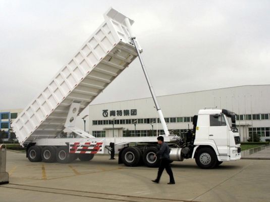3 Axle 40 50 Ton Rear Dump Semi Trailer Tipper Trailers For Mineral Stone Transport
